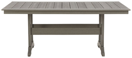 Visola - RECT Dining Table w/Umb OPT - Gray