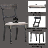 Leventis - Side Chair (Set of 2) - Light Brown Linen & Weathered Gray