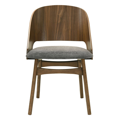 Delmon - Side Chair (Set of 2) - Dark Walnut / Gray