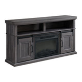 Macau - Console With 23" Fireplace Insert - Gray