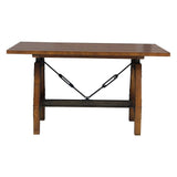 Holverson - 5 Piece Dining Room Set (Table & 4 Side Chairs) - Rustic Brown / Gunmetal