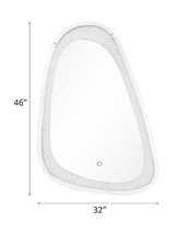 Noralie - 46" Accent Mirror With LED - Mirrored & Faux Diamonds