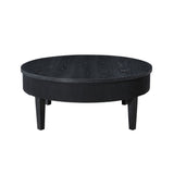 Tate - Round One Drawer Coffee Table - Black