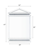 Lotus - 47" Accent Mirror - Mirrored, Faux Ice Cube Crystals