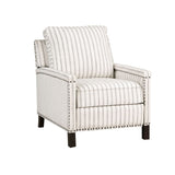 Landrum - Push Back Reclining Chair - White / Gray
