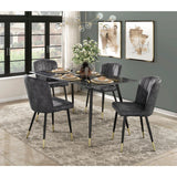 Clemente - Dining Table - Black / Dark Gray