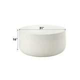 Dustan - Coffee Table - Natural White