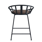 Zudora - Counter Height Chair (Set of 2) - Synthetic Leather & Black