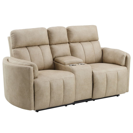 Elison - Motion Loveseat With Console & Storage