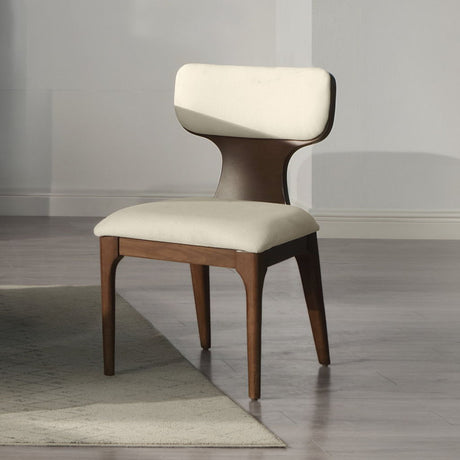 Koen - Side Chair (Set of 2) - Beige / Brown Oak