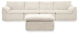 Fannin - 4-Piece Sectional With Ottoman - Ivory