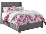 ELEINA Gray Faux Leather 72" Height Bed