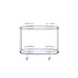 Piffo - Serving Cart Set - Clear Glass & Chrome