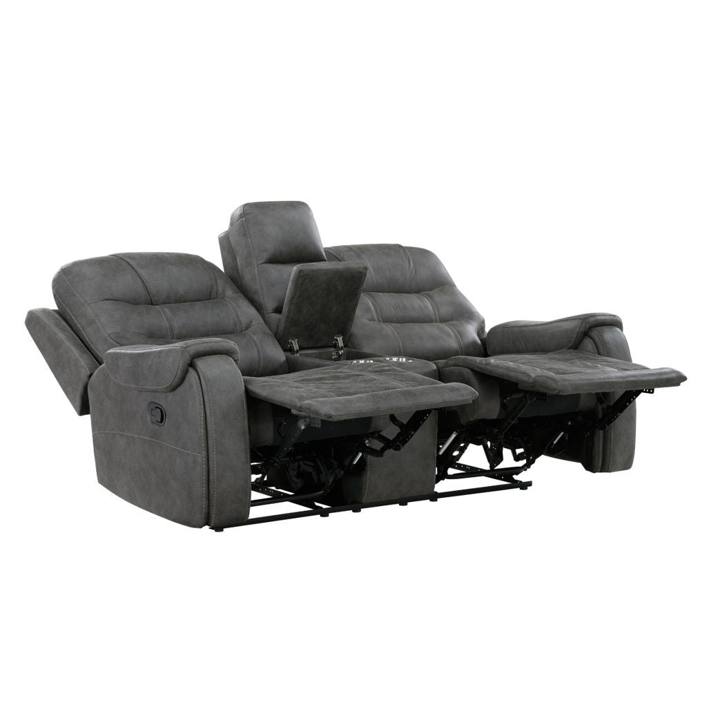 Oberon - Double Reclining Loveseat With Center Console