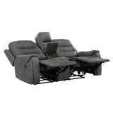 Oberon - Double Reclining Loveseat With Center Console