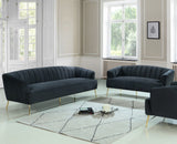 TULUM Black Velvet Livingroom Set