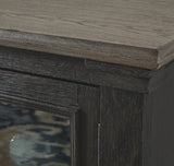 Tyler Creek - Extra Large TV Stand - Black / Gray