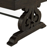 Stone - Coffee Table With PU Base - Dark Walnut