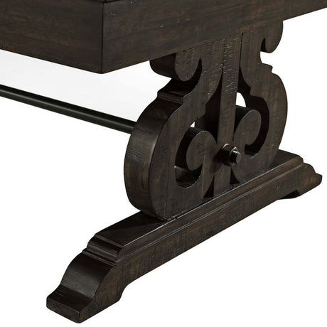 Stone - Chairside Table With PU Base - Dark Walnut