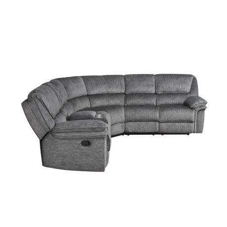 Muirfield - 3 Piece Reclining Sectional With Left Console - Gray