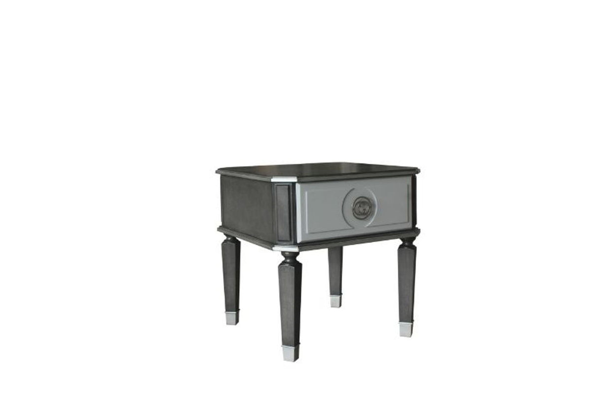 House Beatrice - End Table - Charcoal & Light Gray