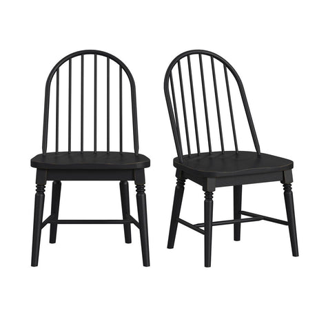 Heritage & Home - Windsor Side Chair (Set of 2) - Black