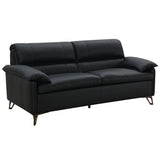 Eilene - Loveseat - Black Top Grain Leather