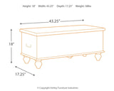 Fossil Ridge - Storage Bench - Beige