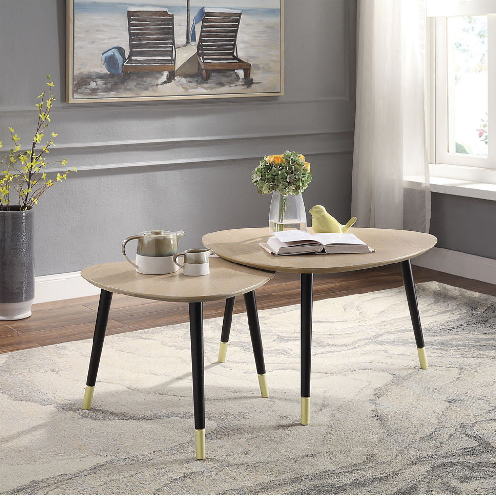 Allison - Nesting Table Set - Natural & Black