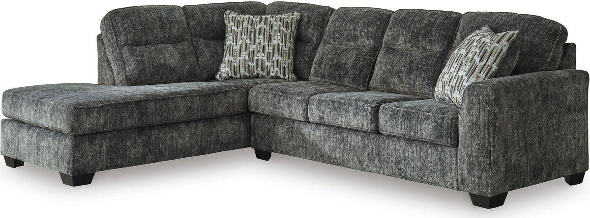 ZEKKI Gray Velvety 119" Wide Sectional
