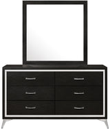 ELEINA Black 58" Wide x 74" Height Dresser & Mirror