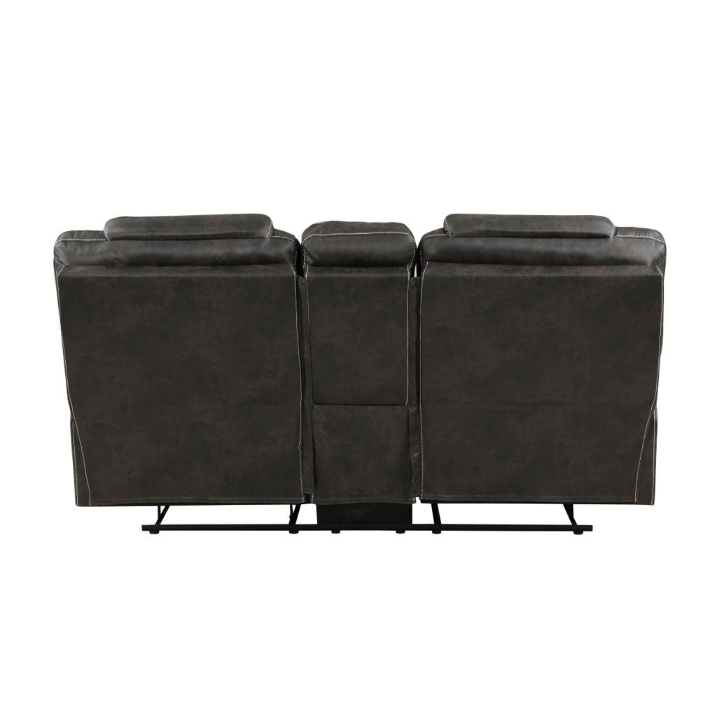 Gainesville - Double Reclining Loveseat With Center Console - Chocolate