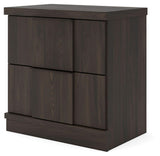 Shaehartin - Two Drawer Night Stand - Dark Brown
