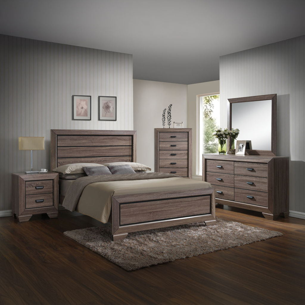 Lyndon - Mirror - Weathered Gray Grain