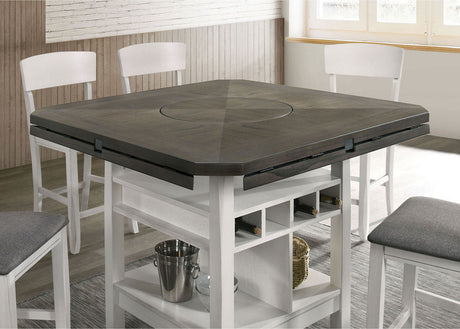 ARCTON Chalk 60" Wide Counter Height Table with Drop Leaves