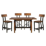 Holverson - 5 Piece Dining Room Set (Table & 4 Side Chairs) - Rustic Brown / Gunmetal