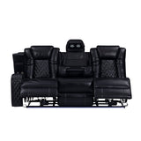 Orion II - LAF Sofa With Power Headrest & Footrest - Black
