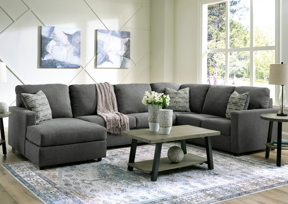 ANISTON Gray 139" x 89" Sectional