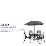PAT- 6 Piece Black Patio Set