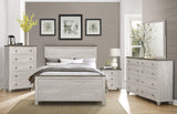 Elijah 4-PC Antique White & Brown Bedroom Set