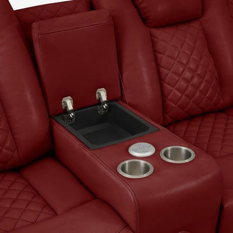 ARMADA RED Power Reclining Sofa & Loveseat With Bluetooth
