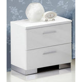 Lorimar - Nightstand - White & Chrome Leg
