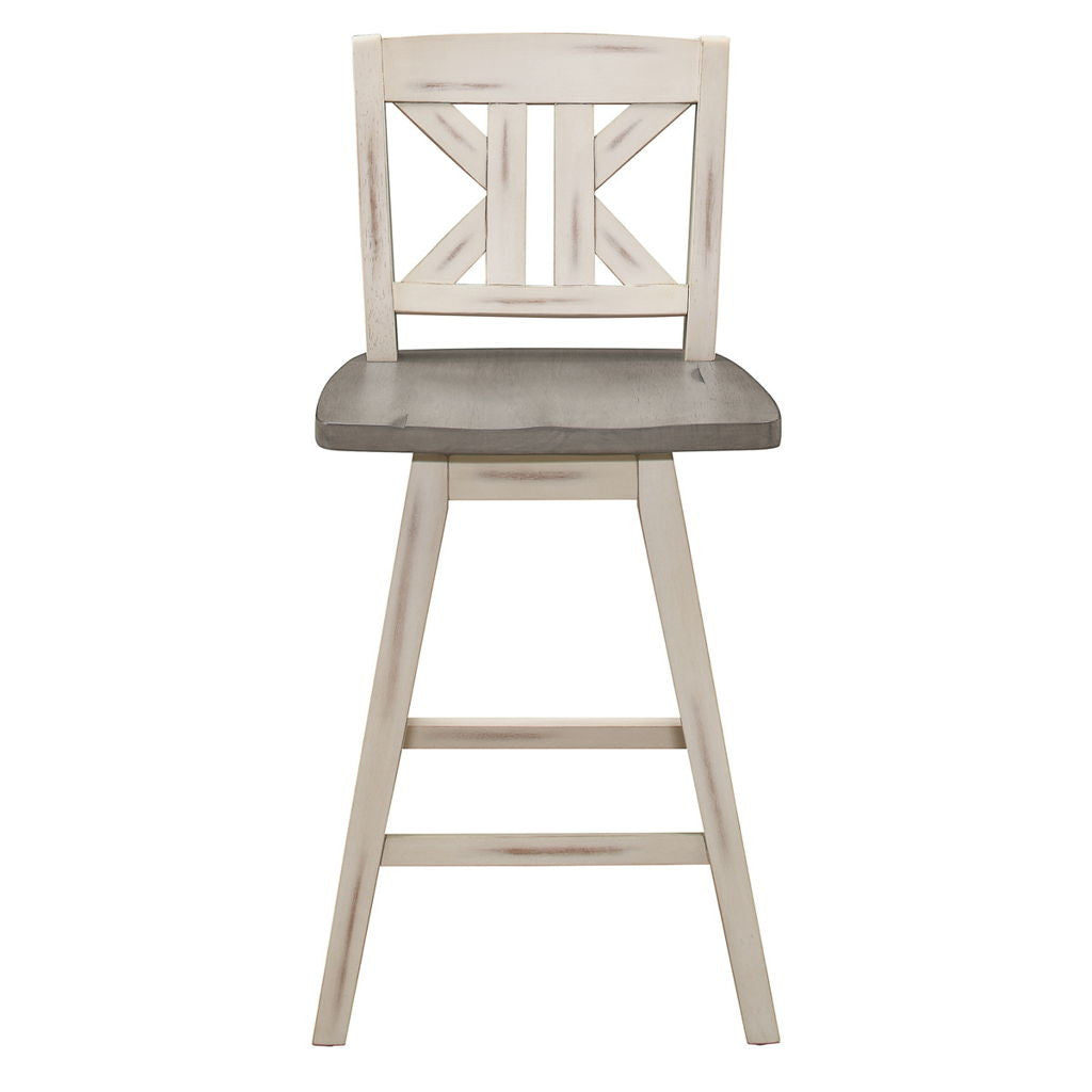 Amsonia - Swivel X-Back Pub Height Chair (Set of 2)