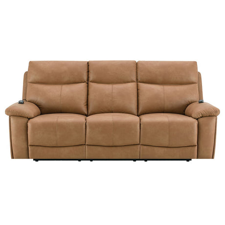 Chavis - Power Motion Sofa With USB & Power Headrest - Brown