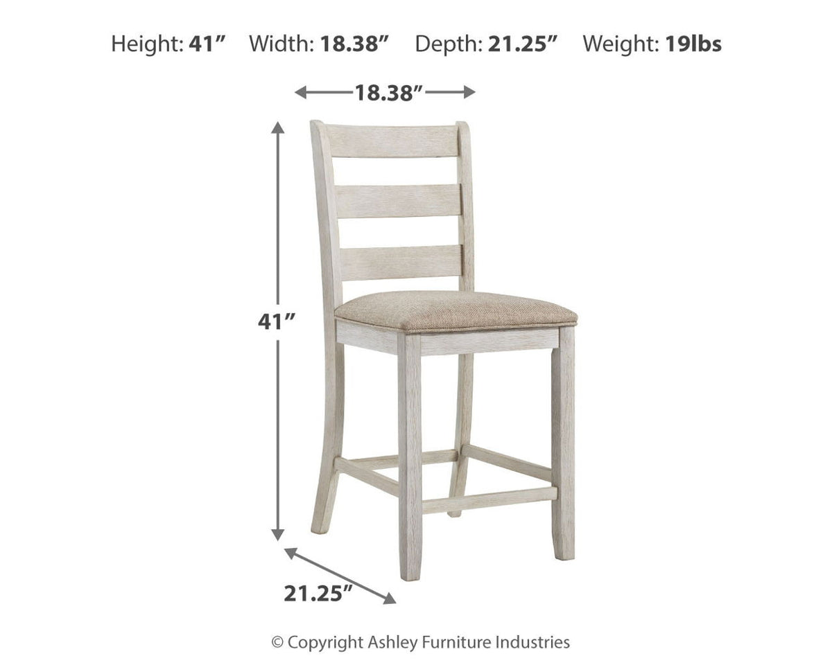 Skempton - Upholstered Barstool (Set of 2) - White