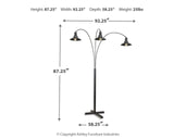 Sheriel - Metal Arc Lamp  - Black