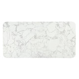 Clayten - Dining Table With Marble Top - White Natural Marble Top & Espresso