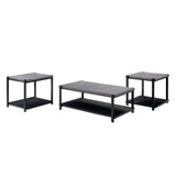 Linea - 3 Piece Occasional Set (1 Coffee & 2 End Tables) - Dark Gray