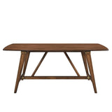 Monroe - 5 Piece Dining Room Set (Table & 4 Side Chairs) - Walnut / Beige