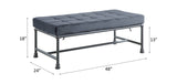 Brantley - Bench - Gray Velvet & Sandy Gray